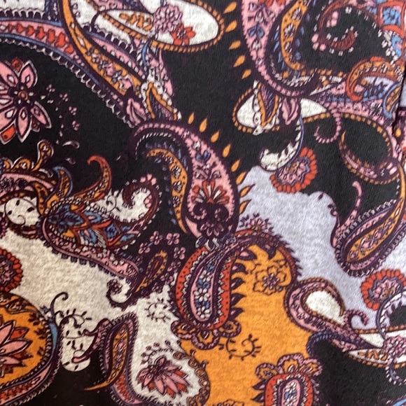 Zac & Rachel top gray with paisley and floral print boho casual shirt office 2X - Picture 6 of 17